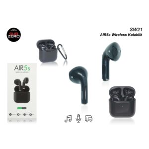 SUBZERO SW21 AIR5S SİYAH AIRPODS SİLİKONSUZ BLUETOOTH KULAKLIK