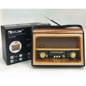 GOLON RX-BT89SQ Bluetooth-USB-SD-FM Şarjlı/ Ledli Nostaljik Radyo