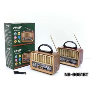 NNS NS-6651BT Usb/Sd Mp3 Çalar Bluetooth Şarjlı Nostaljik Radyo